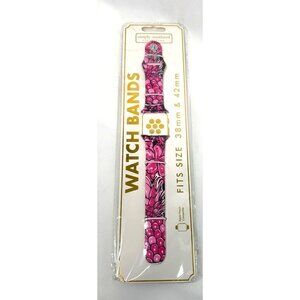 Apple Watch Replacement Band Simply Southern Floral Pink White Silicone 38-42mm
